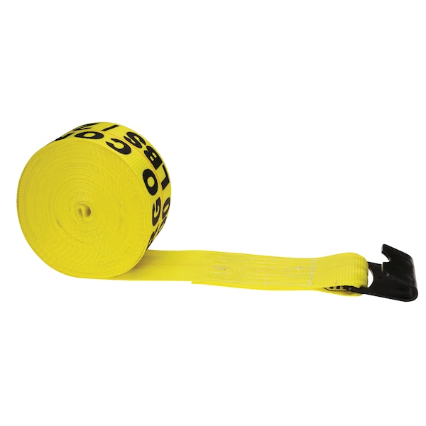 Us Cargo Control 4 x 27' Winch Straps w/ Flat Hook & Defender, PK10 427FH-10PK - main